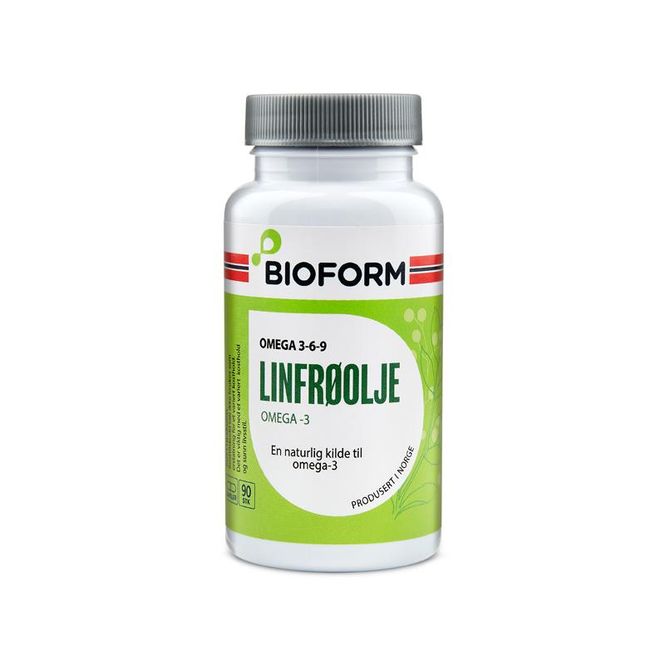 Hovedbilde Linfrøolje Omega-3, 90 kapsler